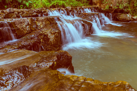 beautiful waterfall water movingの写真素材