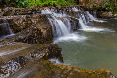 beautiful waterfall water movingの写真素材