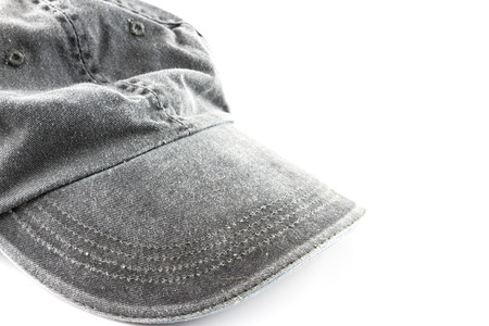 grey hat on a white background.の写真素材