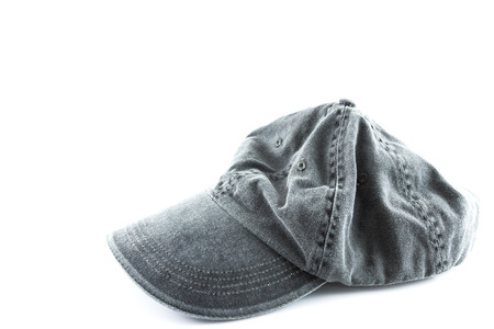 grey hat on a white background.の写真素材