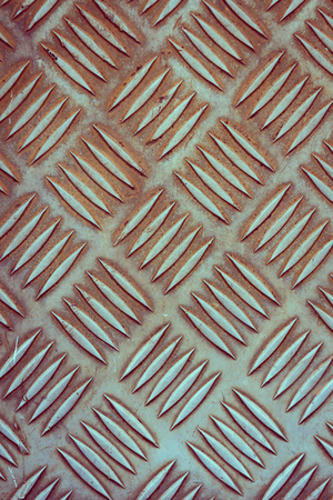 Old stainless steel floor plate textureの写真素材