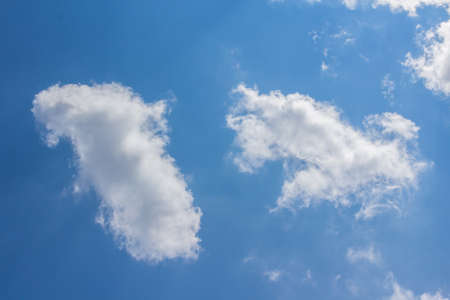 Blue sky with small clouds, Natureの写真素材