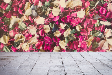 Pink Dried flowers and leaf background, Roseの写真素材