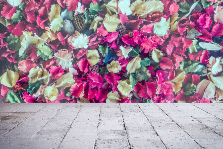 Pink Dried flowers and leaf background, Roseの写真素材