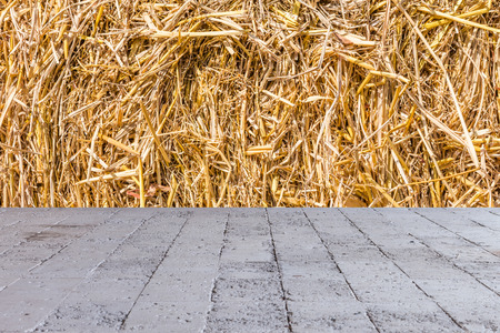 texture of dry straw Backgroundの写真素材