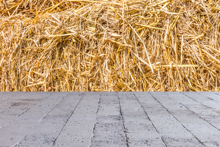 texture of dry straw の写真素材