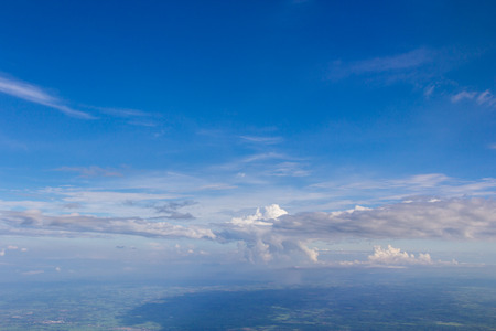 Blue sky land and white cloud の写真素材