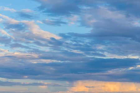 blue sky with tiny clouds backgroundの写真素材