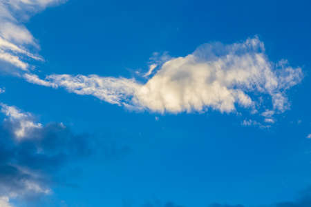 blue sky with tiny clouds backgroundの写真素材