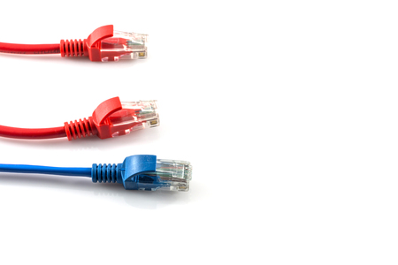Network internet cable isolated on white background