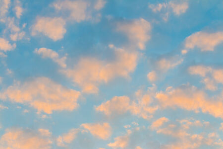 Sunset. blue sky and clouds 