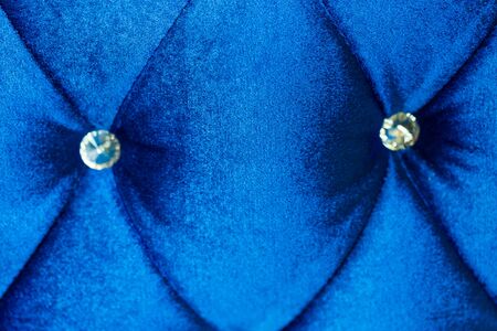 Blue luxurious fabric sofa and texture for backgroundの写真素材