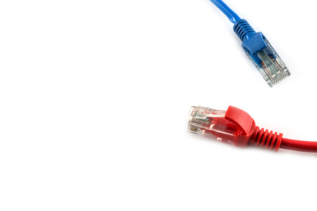 Network internet cable isolated on white background