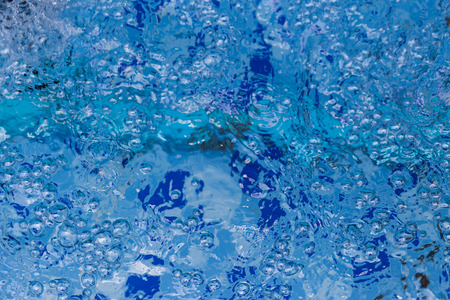 water waves bubbles on blue background