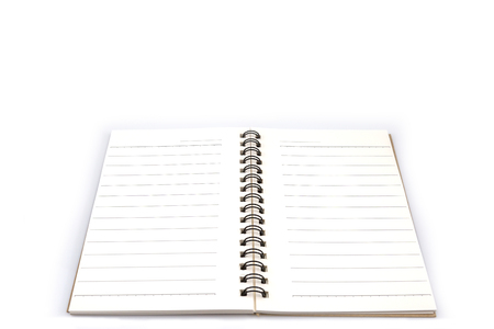 close up of blank white book on white backgroundの写真素材