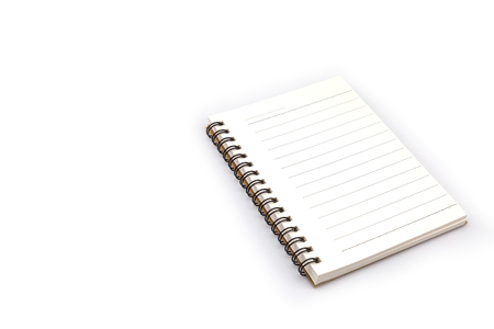 close up of blank white book on white backgroundの写真素材