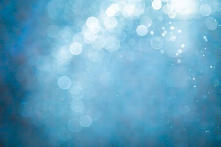 Abstract blue bokeh backgroundの写真素材