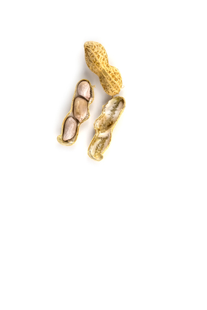 Boiled Peanuts on white background