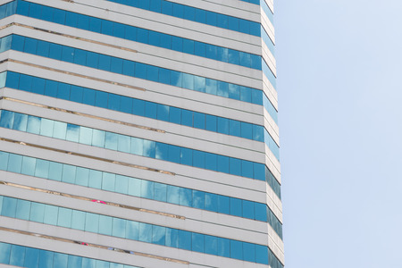 Blue windows Busimess office building use for backgroundの写真素材