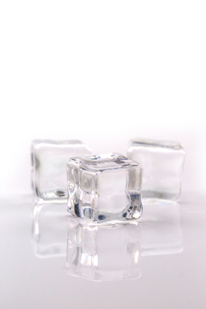 ice cube isolated on white backgroundの写真素材