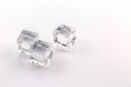 ice cube isolated on white backgroundの写真素材