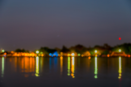 Bokeh abstract of city at nught use for backgroundの写真素材