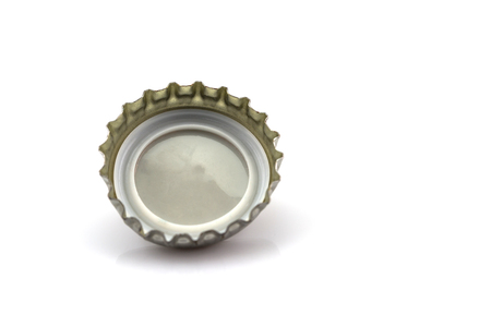 close up of a bottle cap isolated on white backgroundの写真素材