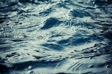 Vintage blue water wave backgroundの写真素材