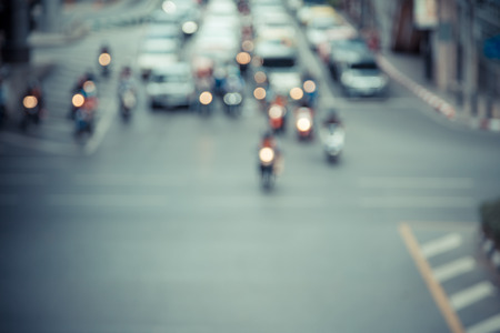 Blur of traffic jam in the city