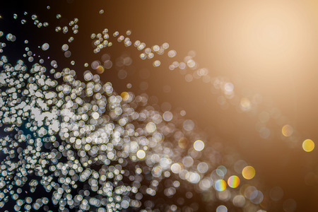 Colorful blur bokeh defocused on black background
