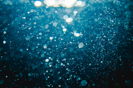 Abstract blur bokeh water texture backgroundの写真素材