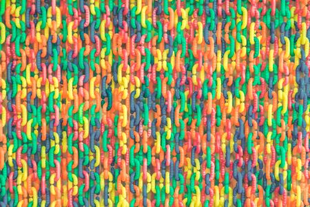 Colorful plastic chain background