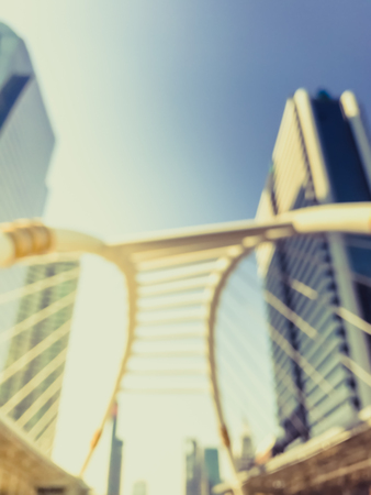 Blur of office building city environment and traffic backgroundの写真素材