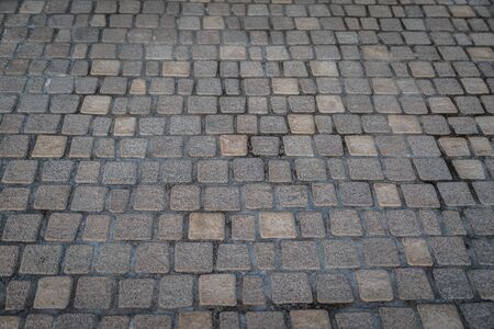 Cobblestone pavement texture backgroundの写真素材