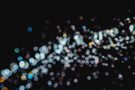 Colorful bokeh on black background