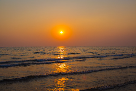 Sky and beach before sunset backgroundの写真素材