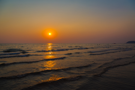 Sky and beach before sunset backgroundの写真素材