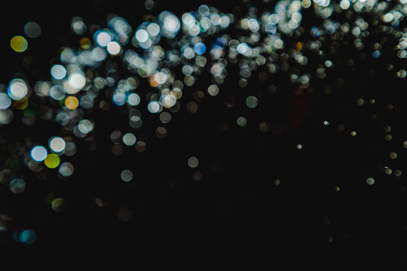 Colorful bokeh on black background