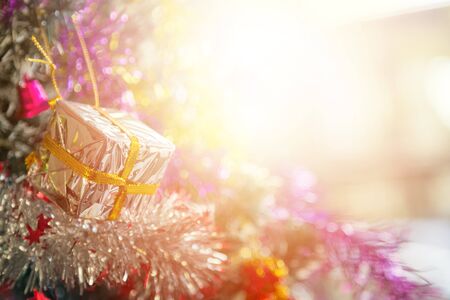 Decoration of christmas tree background