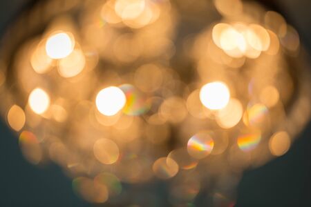 Blur of golden luxury bokeh backgroundの写真素材