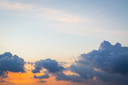 Beautiful cloud and sky before sunset backgroundの写真素材