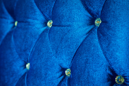 Luxury of blue fabric with diamond use for backgroundの写真素材