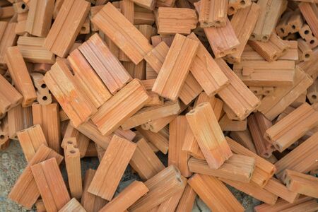 Red clay brick for wall or wall construction