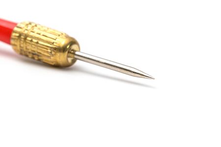 Red darts isolated on white backgroundの写真素材