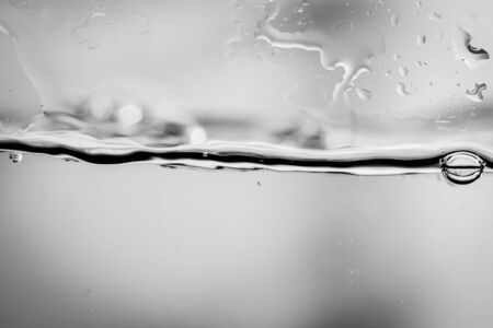 Bubbles air in the fresh water use for backgroundの写真素材