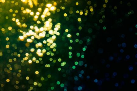 Fantasy bokeh of lights with black backgroundの写真素材