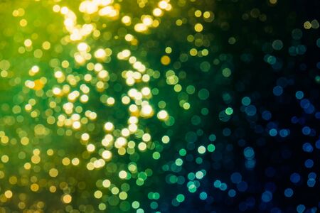 Fantasy bokeh of lights with black background