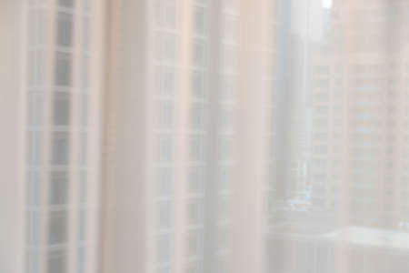White curtains and morning sunlight nature backgroundの写真素材