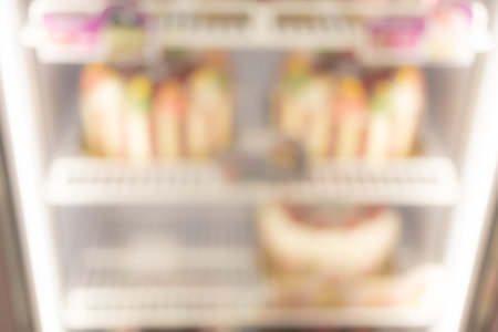 Shelves place products in the mall blur backgroundの写真素材