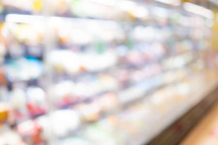 Abstract blurred background of fruit and vegetable section in the shopping mall for choice.の写真素材